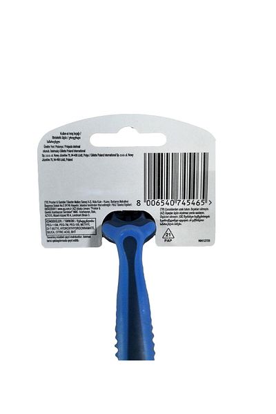 Gillette Blue 3 Shaving Blades 10-Piece Color Card Comfort Plus