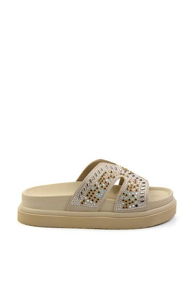 Bambi Beige Women's Slippers K 04429320187