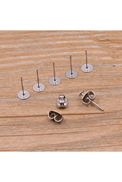 Choice 5 مم - 100 قطعة 50-100 قطعة أقراط من الفولاذ المقاوم للصدأ بلونين مع د...