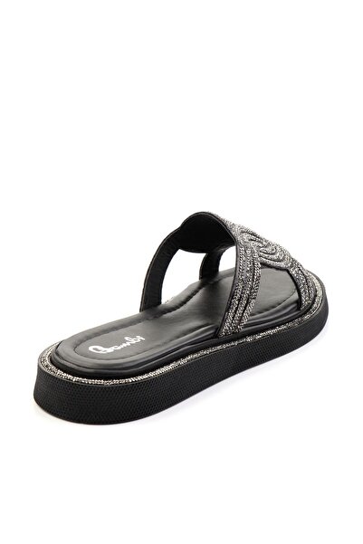 Bambi Siyah Platin Kadın Terlik K04328023009