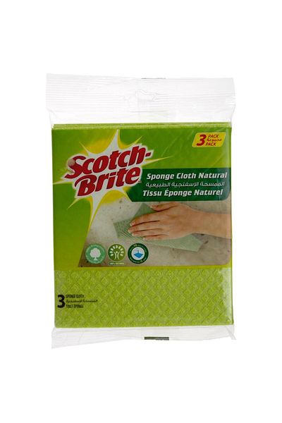 3M ScotchBrite Natural Sponge Cloth (3 Pieces)
