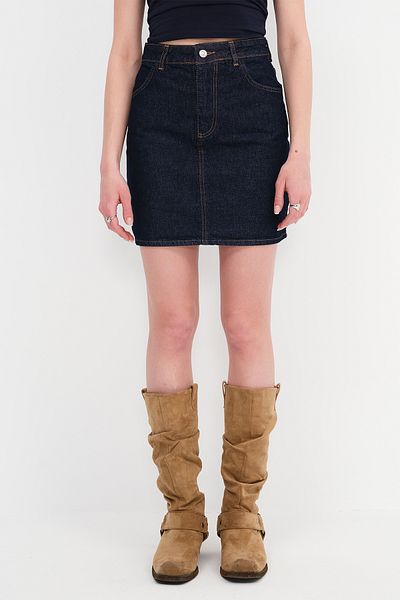 Addax Short Denim Skirt - E0257