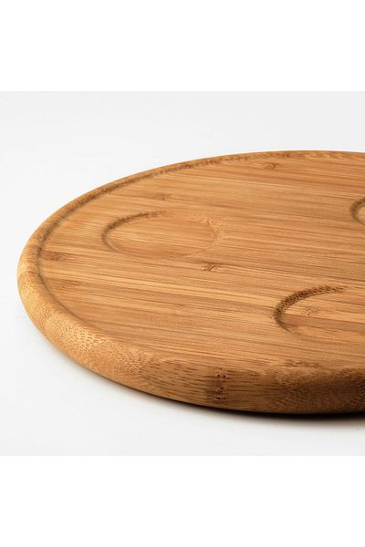 IKEA Trådticka Tray With 3 Bowls – Bamboo & Multicolour Serving Set, For Snacks Or Shared Dishes