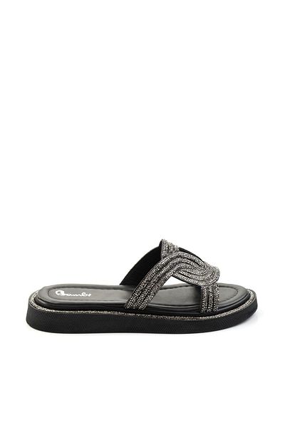 Bambi Black Platinum Women's Slippers K 04328023009