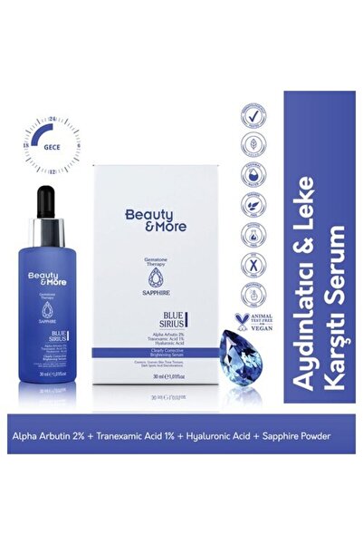 BeautyandMore Safir Blue Sirius Aydınlatıcı & Leke Karşıtı Serum 30 Ml Alpha ...