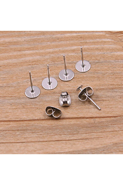 Choice 6 مم - 100 قطعة 50-100 قطعة أقراط من الفولاذ المقاوم للصدأ بلونين مع د...