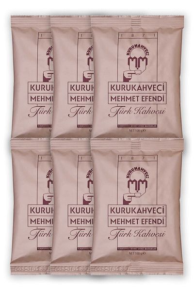 Mehmet Efendi 6 Pieces of 100 g Kurukahveci Turkish Coffee