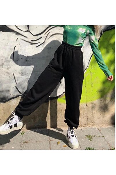 UYN SPORT Μαύρο Jogger Leg Oversize Fit Άνετο Φούτερ