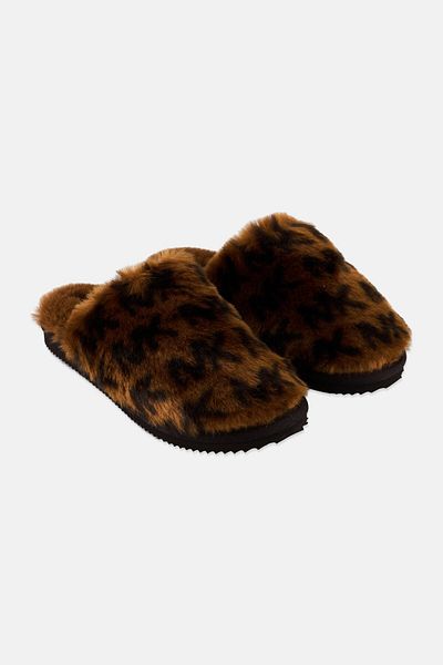 Michael Kors Women Janis Slip On Slipper, Brown/black