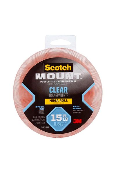 3M Scotch Permanent Mounting Tape (2.5 x 317.5 cm, Clear)