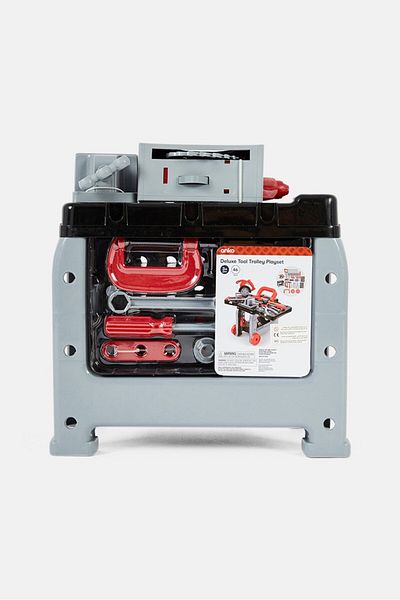 Anko Deluxe Tool Trolley Playset, Grey And Black Combo