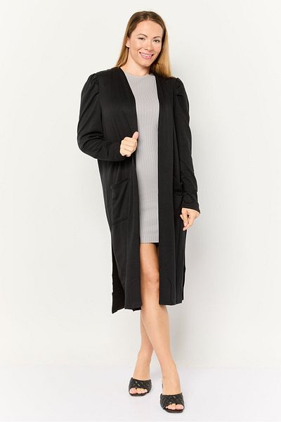 CYRUS Women Open Front Solid Cardigan, Black