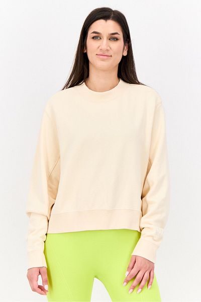 Puma Women Sportswear Fit Long Sleeves Outdoor Sweatshirt, Cream