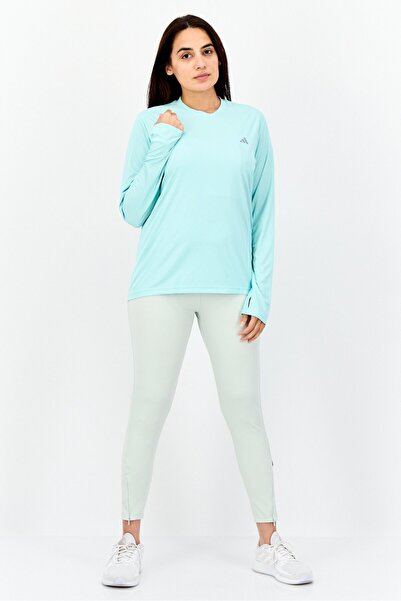 adidas Women Sportswear Fit Long Sleeve Running Top, Tuqouise