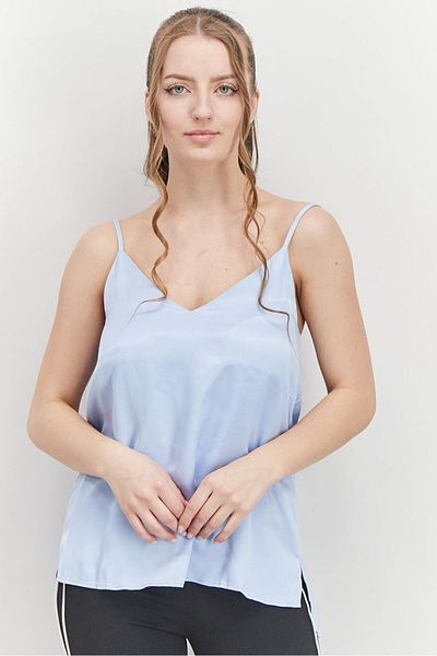 Reserved Women V-neck Sleeveless Solid Camisole, Light Blue