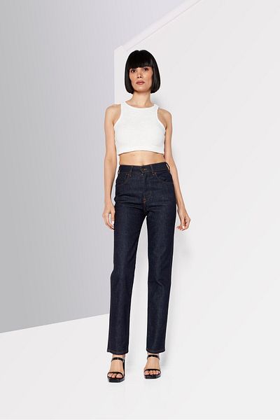 Diesel Women D-ARCY Straight Fit Dark Wash Stretchable Denim, Navy