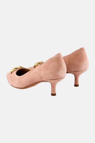 CLARKS Women Standard Violet55 Trim Slip On Pumps, Rose Gold