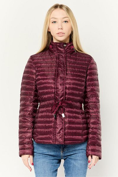 Michael Kors Women Brand Logo Quilted Jackets, Maroon