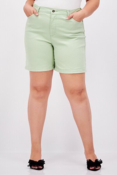 Gloria Vanderbilt شورت جينز نسائي سادة، أخضر فاتح