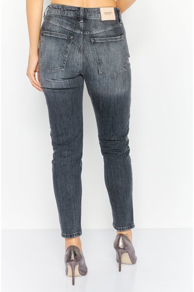 Esprit Women Regular Fit Washed Stretchable Jeans, Black