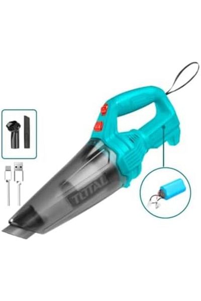 TOTAL Lithium-Ion Vacuum Cleaner 12V Dust Capacity 0.5L Non-removable battery - TVLI2026