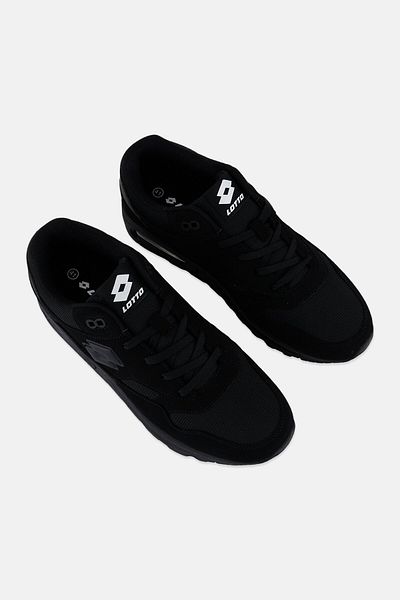 Lotto Men Six Lace Up Running Shoes, Black