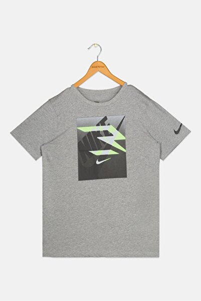 Nike Kids Boy Sportswear Fit Short Sleeves Outdoor T-Shirt, Grey