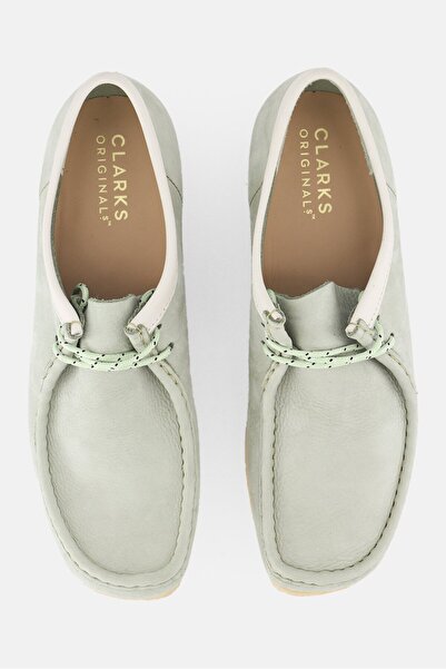 CLARKS Men Standard Wallabee Lace Up Casual Shoes, Green