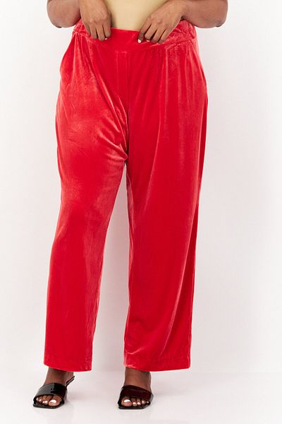 Jones of New York Women Plus Size Plain Trouser, Red