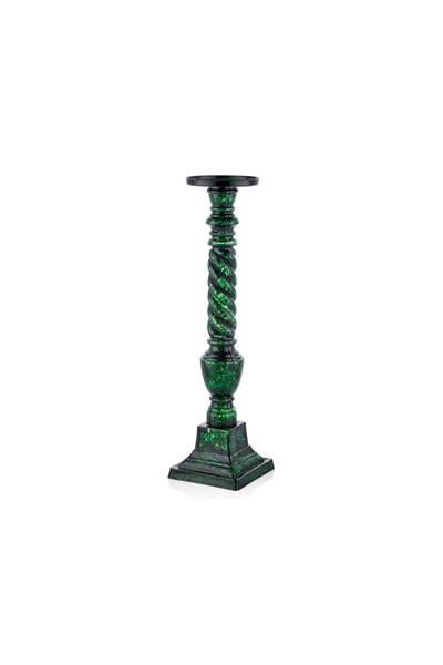 LAMEDORE HELIX LARGE GREEN GLASS CANDLE HOLDER 15X15X54 CM