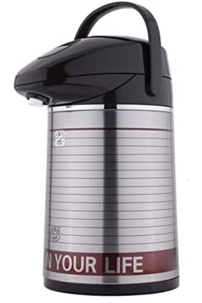 ALSAIF Coffee And Tea Vaccum Flask In Brown / Leak-proof And Keeps Drinks Hot 2.5 Liter