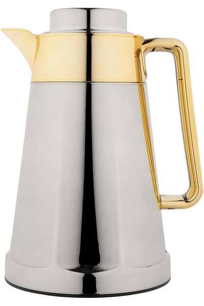 ALSAIF Coffee And Tea Vaccum Flask In Gold / Leak-proof And Keeps Drinks Hot 1 Liter
