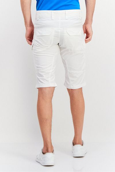 CELIO Men Textured Cargo Shorts, White