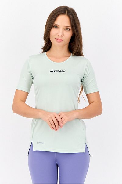 adidas Women Sportswear Fit Short Sleeves Training Top, Sage