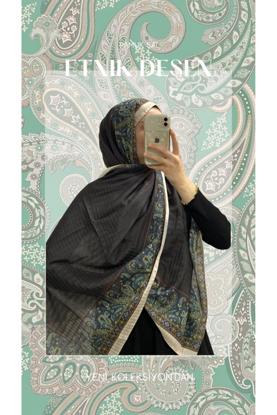 Modakaşmir Ethnic Pattern Cotton Shawl