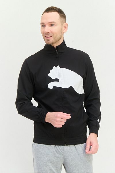 Puma Men Sportswear Fit Long Sleeves Training Jacket, Black/white