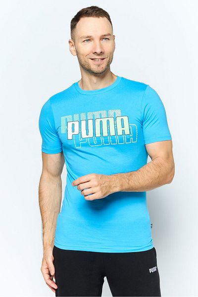 Puma Men Sportswear Fit Short Sleeves Running T-Shirt, Blue