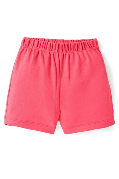 Bonfino Bonfino 100% Cotton Knit Frill Sleeves T-Shirt & Shorts Set with Crab Embroidery - Red