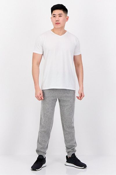 Esprit Men Regular Fit Knitted Cuffed Jogger, Grey