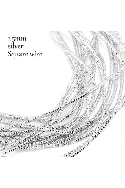 Choice square wire-silver French Bullion Wire French Coil Embroidery Silk Thread Sewing DIY Accessories Je