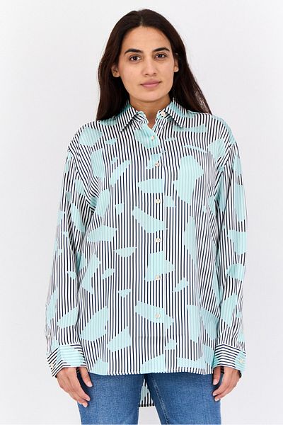 Esprit Women Regular Fit Allover Print Shirt, Multicolor