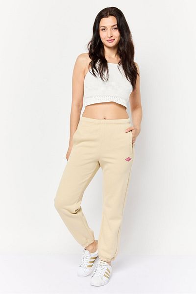 Esprit Women Regular Fit Brand Logo Jogger Pants, Beige