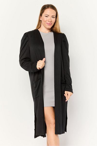 CYRUS Women Open Front Solid Cardigan, Black