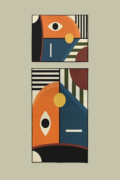 Evdek Σετ πατάκι μπάνιου Abstract Dreams 2 τεμαχίων