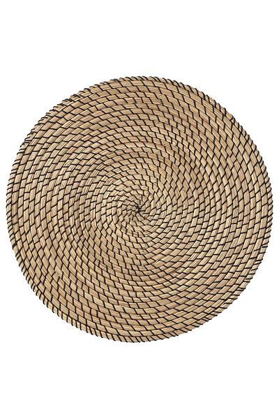IKEA L TTAD Place Mat, Seagrass/Black, 37 cm