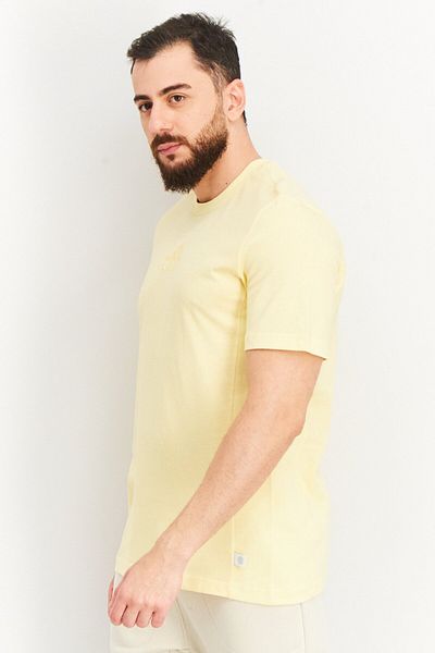 adidas Men Sportswear Fit Short Sleeve Training T-Shirt, Pastel Yellow