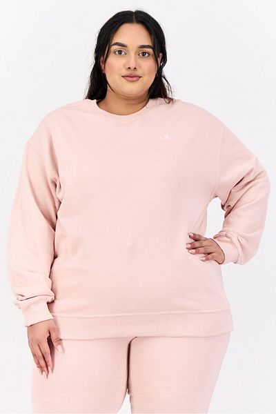 Champion Women Plus Size Long Sleeves Outdoor Sweatshirts, Pink