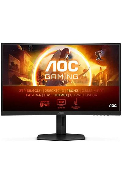 Aoc Monitor Gaming Fast VA LED AOC 27" CQ27G4X, QHD (2560 x 1440), HDMI, Ecran curbat, 180 Hz, 1 ms