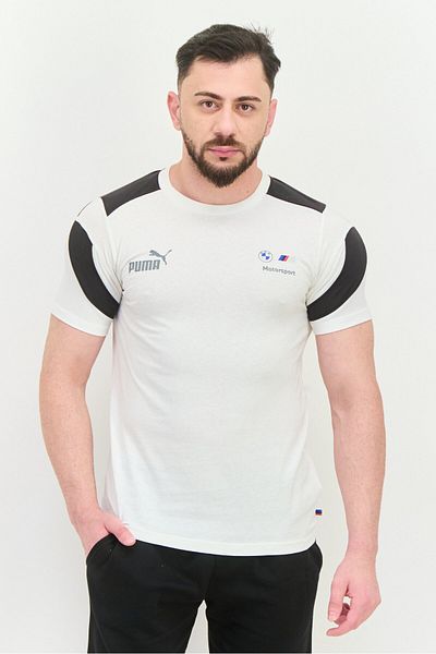 Puma Men BMW Motorsport Sportswear Fit Short Sleeves Outdoor T-shirt, White