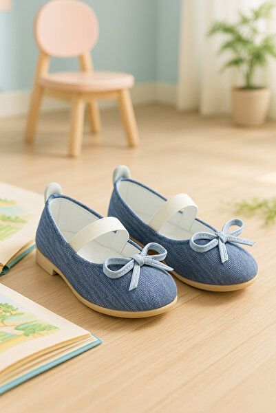 SIRRI Pantofi de balerină Lino Bow pentru fete
